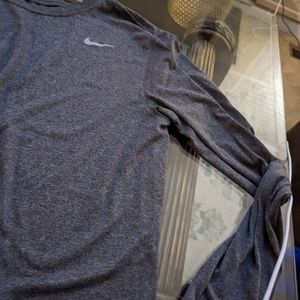 Nike dri fit pro gray point long sleeve men's large